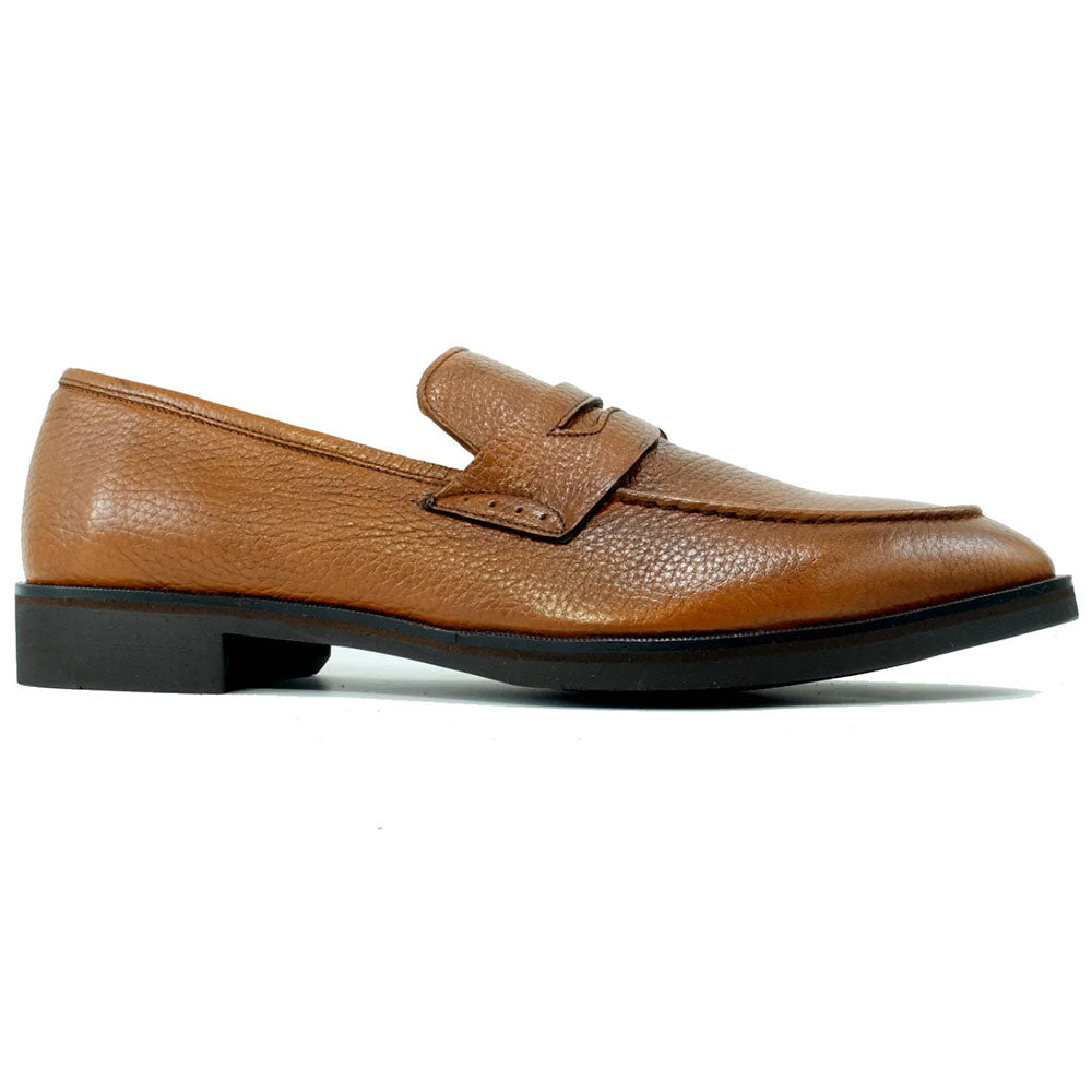 Alan Payne Zurich Deerskin Penny Loafers Whiskey