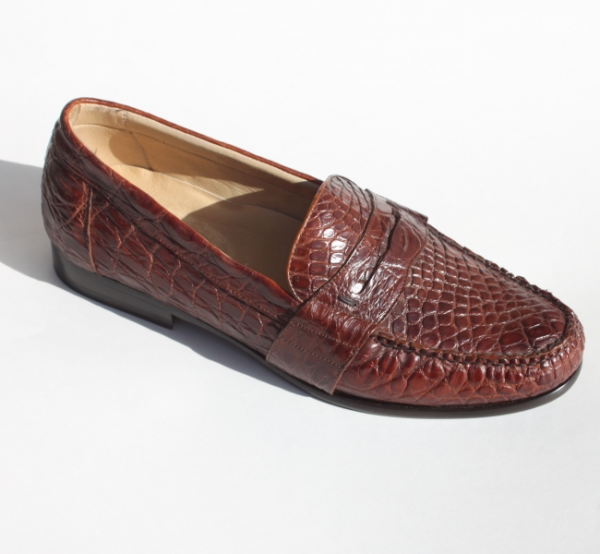Alan Payne Franco Genuine Crocodile Loafers Sport Rust