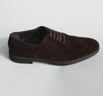 Alan Payne Umbria Wingtip Suede Shoes Chocolate