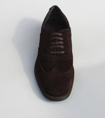 Alan Payne Umbria Wingtip Suede Shoes Chocolate