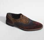 Alan Payne Umbria Wingtip Suede Shoes Tri-Tone