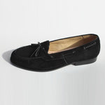 Alan Payne Vino Suede Twist Tie Loafers Black