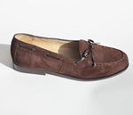 Alan Payne Vino Suede Twist Tie Loafers Brown
