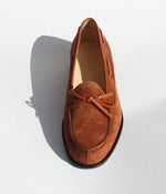 Alan Payne Vino Suede Twist Tie Loafers Honey