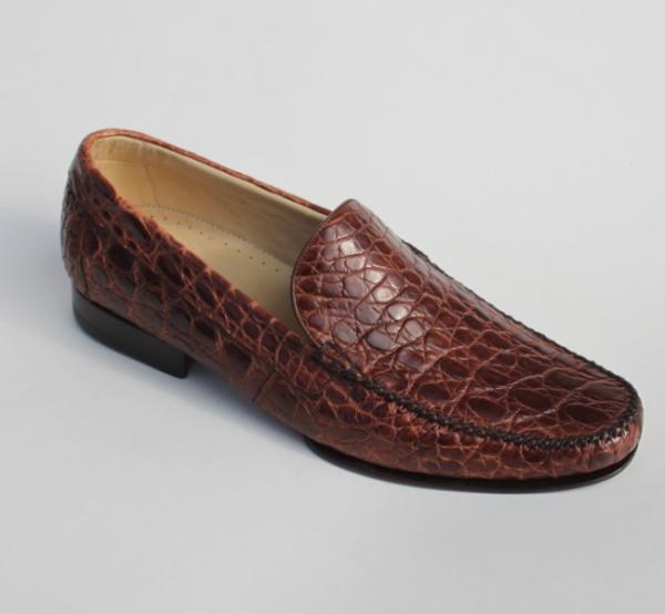 Alan Payne Virgo Genuine Crocodile Loafers Cognac