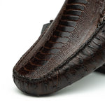Marco Di Milano Alba Ostrich Leg Driving Shoe Tobacco