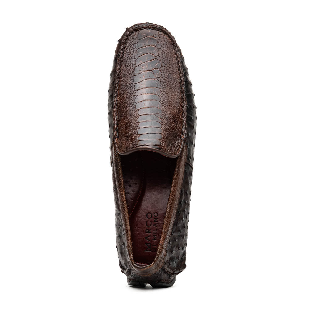 Marco Di Milano Alba Ostrich Leg Driving Shoe Tobacco