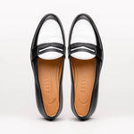 Zelli Alba Calfskin Loafers Black / White (15-300-BKW)
