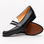 Zelli Alba Calfskin Loafers Black / White (15-300-BKW)