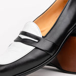 Zelli Alba Calfskin Loafers Black / White (15-300-BKW)