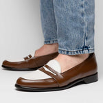Zelli Alba Calfskin Loafers Camel / Cream (15-300-CRM)