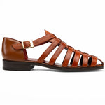 View product image 1: Marco Di Milano Albero Lizard & Goatskin Fisherman Sandal Brandy