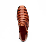 View product image 5: Marco Di Milano Albero Lizard & Goatskin Fisherman Sandal Brandy