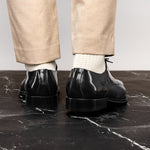 Belvedere Studio Alexander Deerskin & Nappa Derby Black