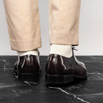 Belvedere Studio Alexander Deerskin & Nappa Derby Brown