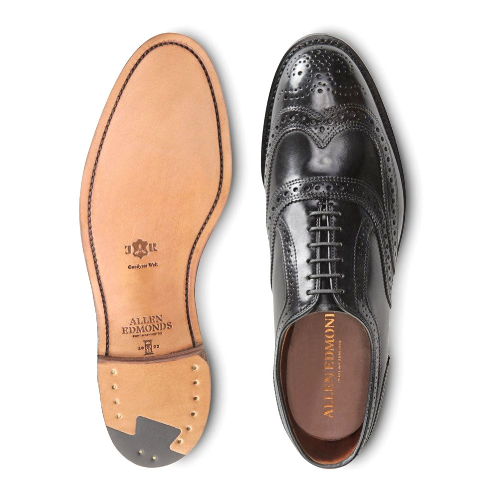 Allen Edmonds Cambridge Shell Cordovan Wingtip Dress Shoe Black (8605)