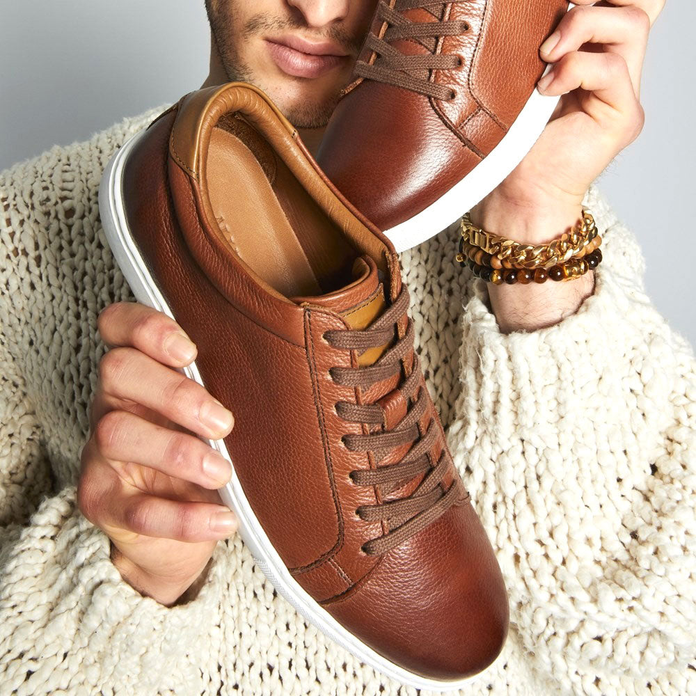 Allen Edmonds Courtside Leather Sneaker Chili (5639)