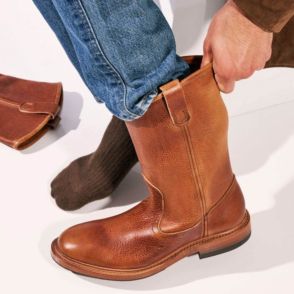 Allen Edmonds Dallas Leather Roper Boot Cheyenne Brown (6732)