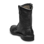 Allen Edmonds Dallas Roper Snake Print Leather Low Boots Black (7808)