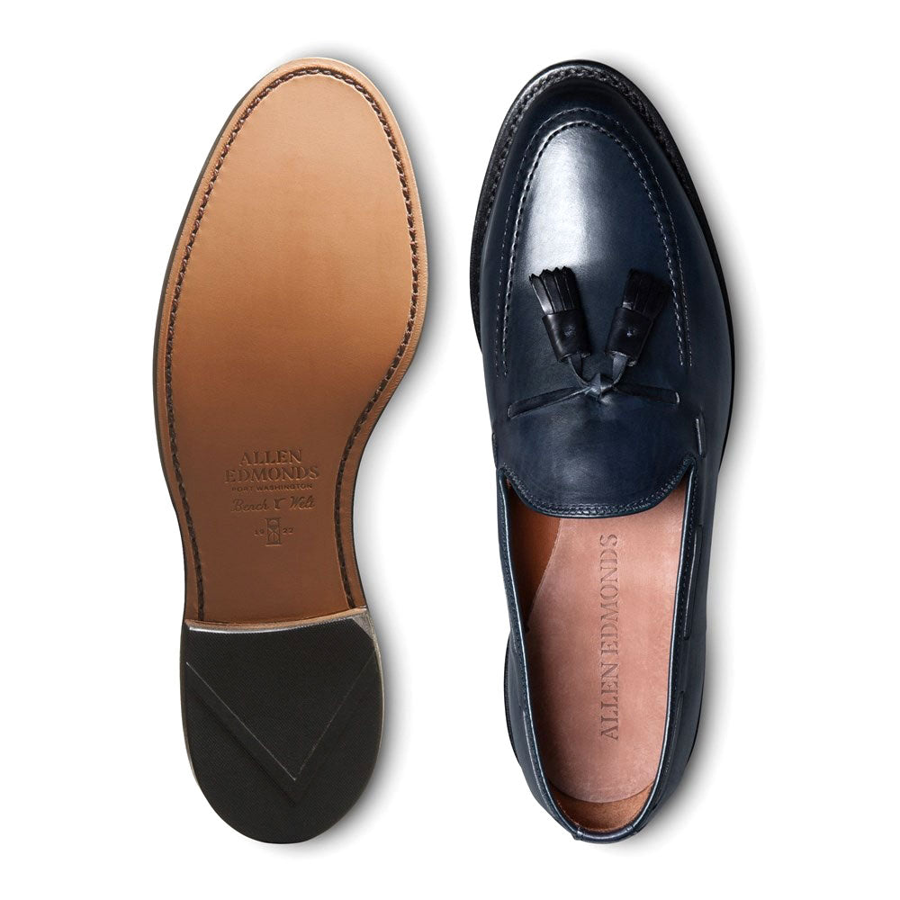 Allen Edmonds Grayson Tassel Loafer Navy (6890) | MensDesignerShoe.com