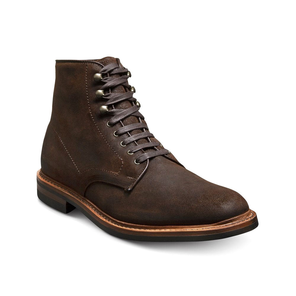 Allen Edmonds Higgins Mill Waxed Suede Weatherproof Boot Brown