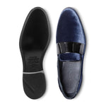Allen Edmonds Holiday James Velvet & Patent Leather Dress Loafer Navy (7329)