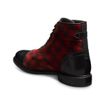 Allen Edmonds Landon Printed Suede Cap-toe Boots Red/Black (6143)