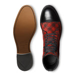 Allen Edmonds Landon Printed Suede Cap-toe Boots Red/Black (6143)