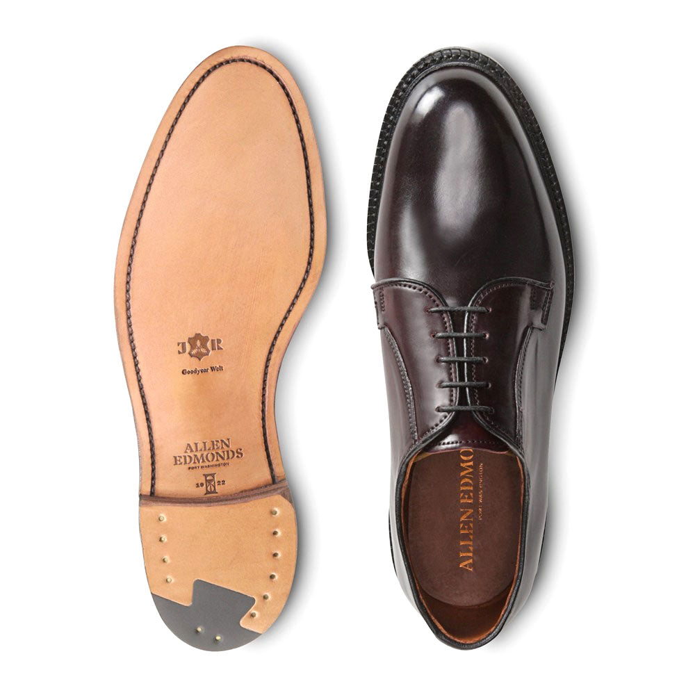 Allen Edmonds Leeds Shell Cordovan Derby Dress Shoe Burgundy (9591)