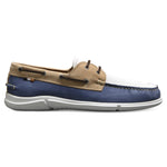 Allen Edmonds Miles Suede Boat Shoes Tan/Navy (6365)