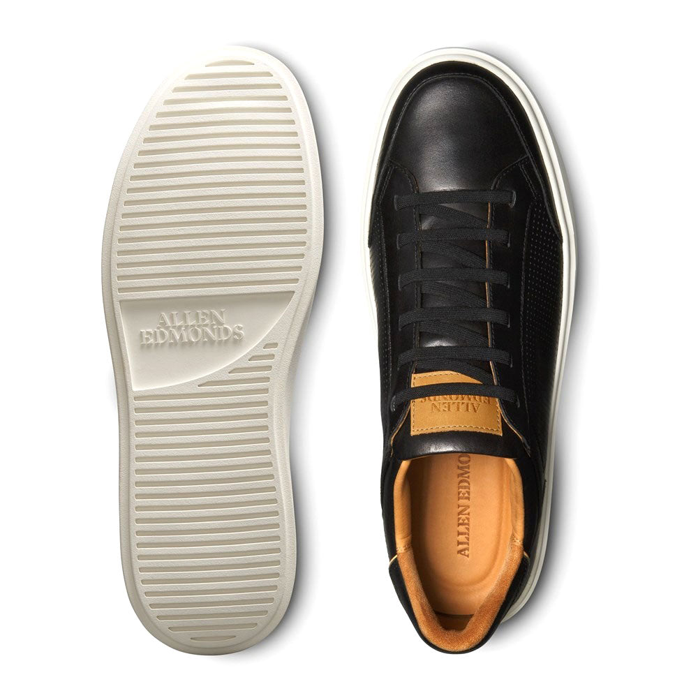 Allen Edmonds Oliver Leather Slip-on Stretch-lace Sneaker Black (6366)