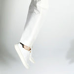 Allen Edmonds Oliver Leather Slip-on Stretch-lace Sneaker White (6152)