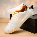 Allen Edmonds Oliver Leather Slip-on Stretch-lace Sneaker White (6152)