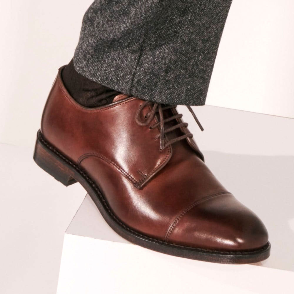 Allen Edmonds Park Avenue Cap-toe Derby Dress Shoe Mahogany (6800