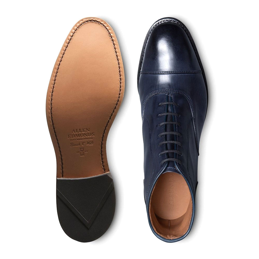 navy blue dress boots Allen Edmonds Park Avenue Cap Toe Oxford Dress Boot Navy (6891)