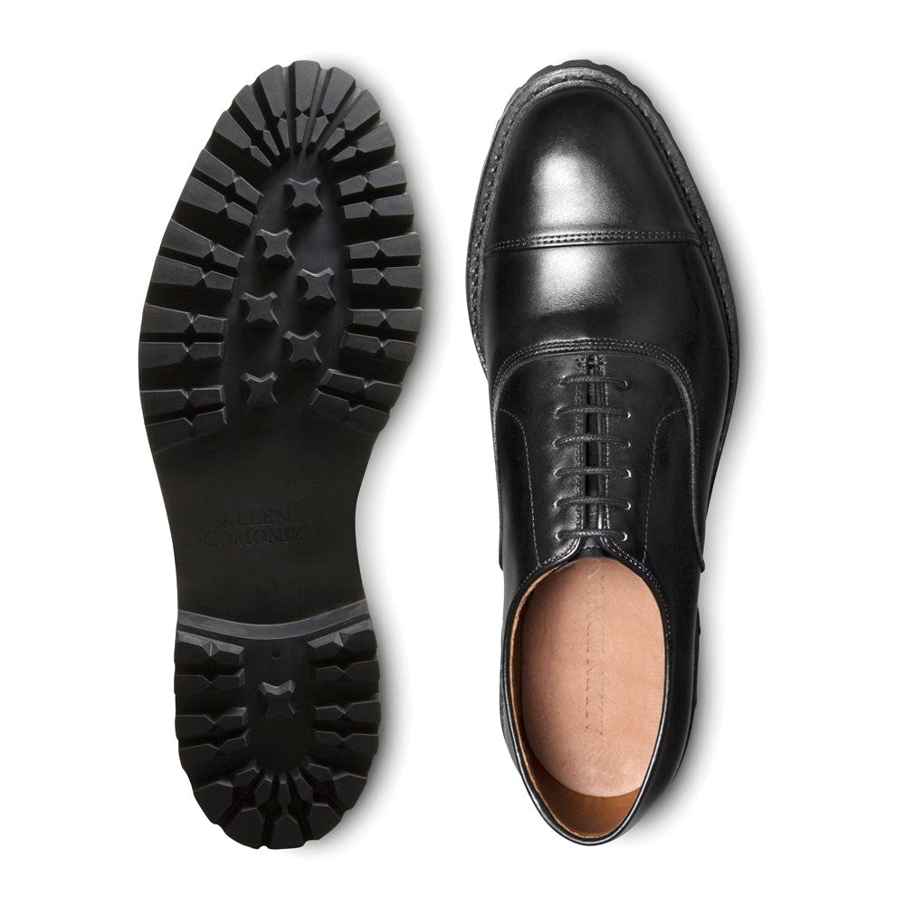 Allen Edmonds Park Avenue Cap-toe Oxford Dress Shoe with Lug Sole Black (5663)
