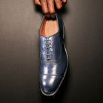 Allen Edmonds Park Avenue Cap-toe Oxford Dress Shoes Navy (6706)