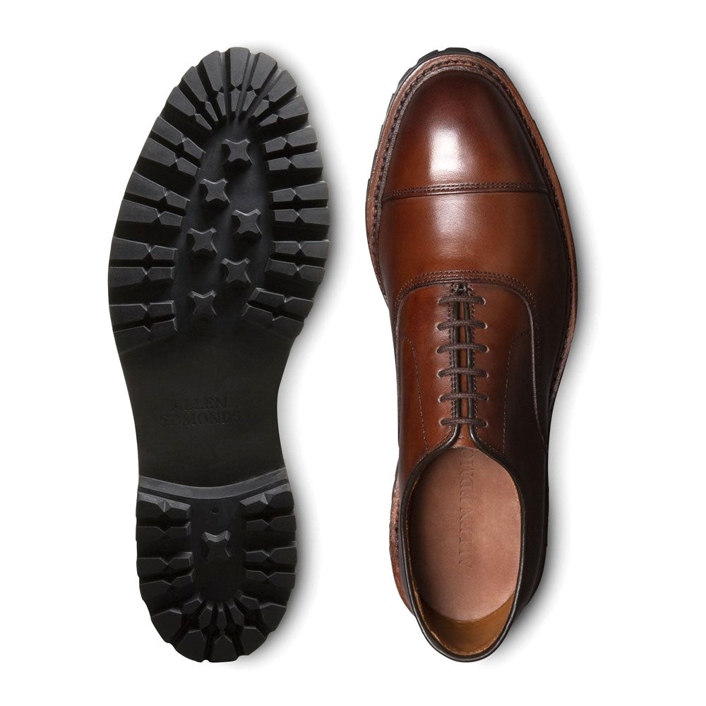 Allen Edmonds Park Avenue Leather Cap-toe Oxford Dress Shoe with Lug Sole Chili (5662)