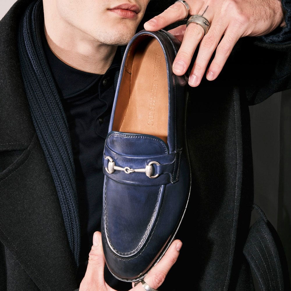 Allen Edmonds Randolph Leather Bit Loafer Navy (6710)