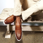 Allen Edmonds Randolph Leather Slip-on Sneaker Walnut (6200)