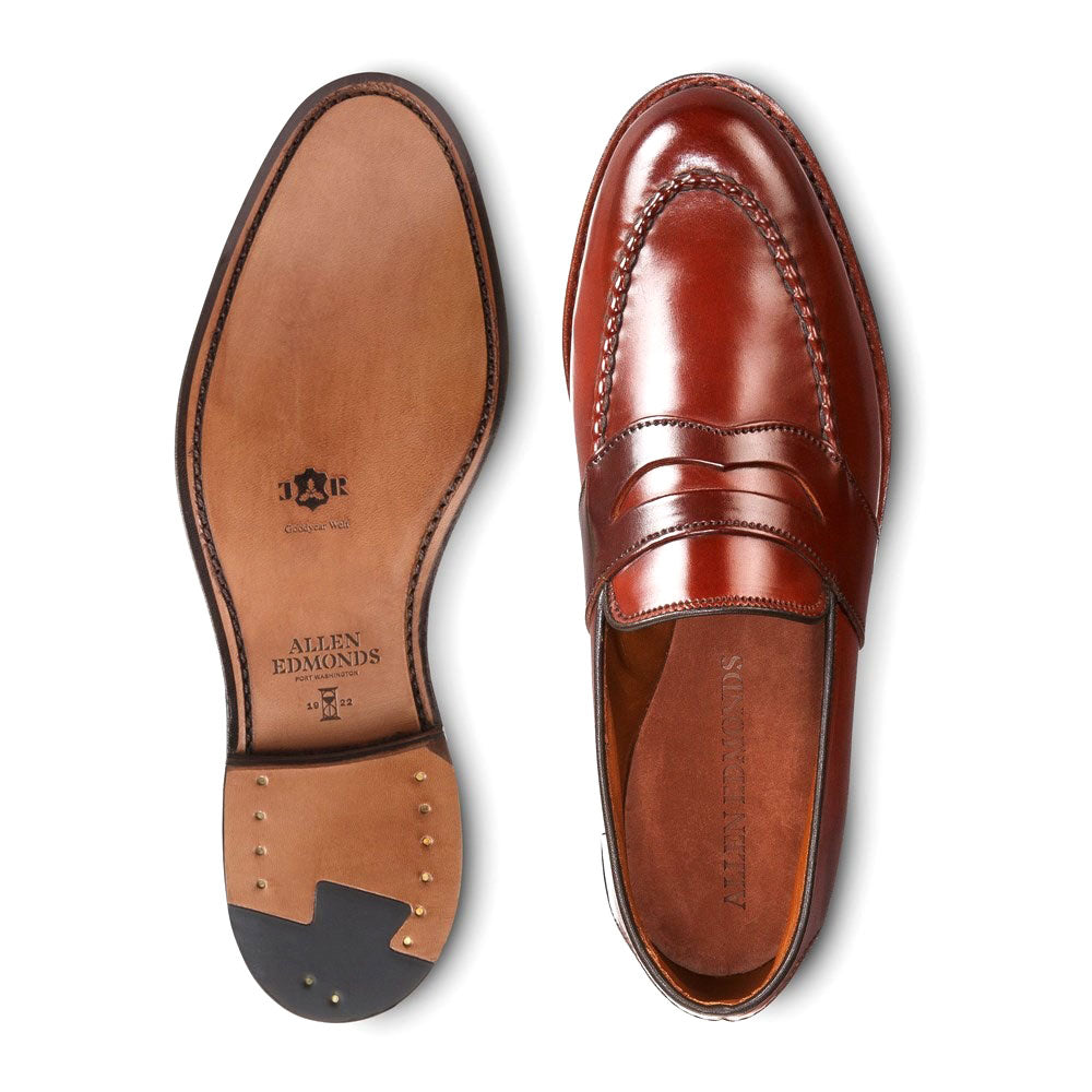 Allen Edmonds Randolph Shell Cordovan Penny Loafer Chili (5526)