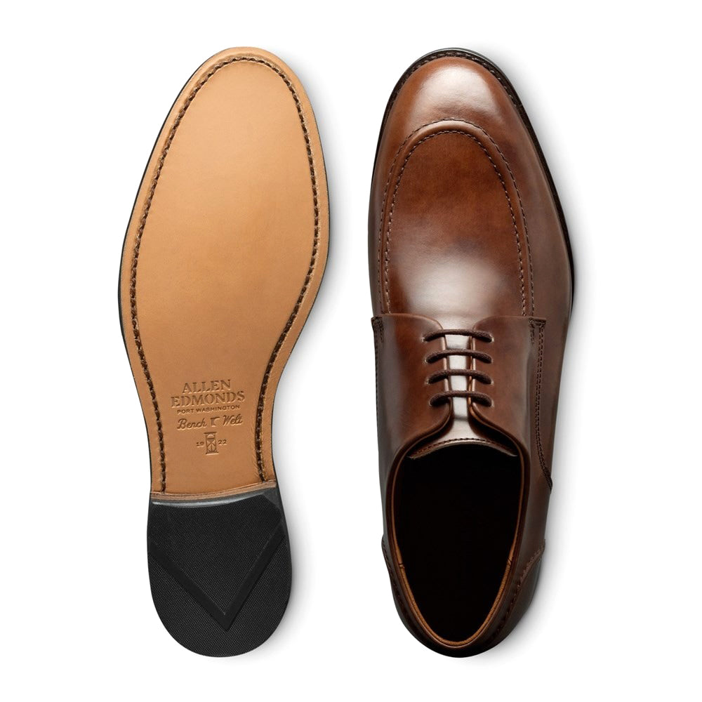 Allen Edmonds Raymond Apron-toe Derby Dress Shoes Brown Museum (7429)