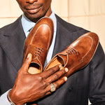 Allen Edmonds Raymond Apron-toe Derby Dress Shoes Brown Museum (7429)