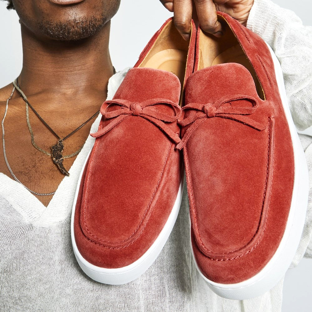 Allen Edmonds Santa Rosa Suede Slip-on Sneakers Crimson (6167)