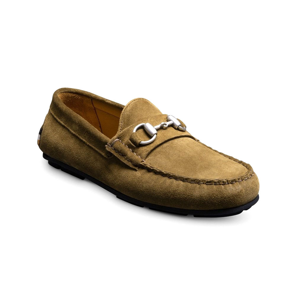Allen Edmonds Sebastian Suede Bit Driving Loafer Caper Green (6637)