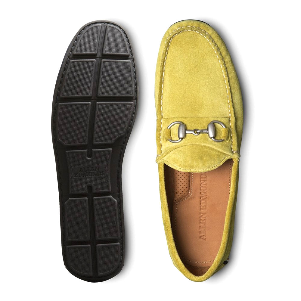 Allen Edmonds Sebastian Suede Bit Driving Loafer Citron (6452)