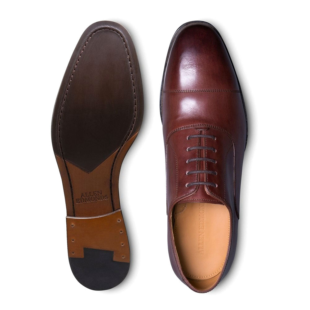 Allen Edmonds Siena Leather Cap Stitch Oxford Dress Shoe Burgundy (6703)