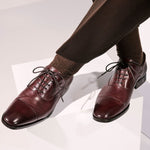 Allen Edmonds Siena Leather Cap Stitch Oxford Dress Shoe Burgundy (6703)