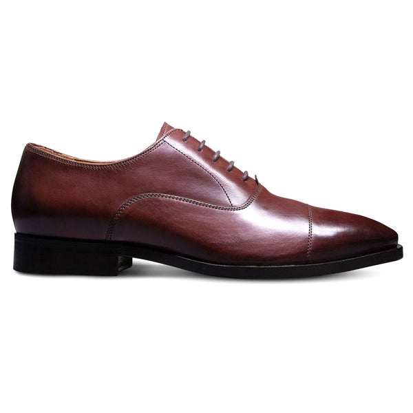 Allen Edmonds Cap Toe Siena Medallion Oxford Brogue Shoes Mens 9 Brown Leather Allen Edmonds Siena Leather Cap Stitch Oxford Dress Shoe  main image 4