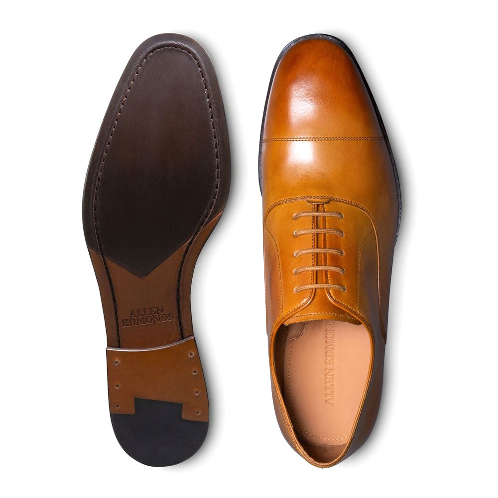 Allen Edmonds Siena Leather Cap Stitch Oxford Dress Shoe Walnut (6702)